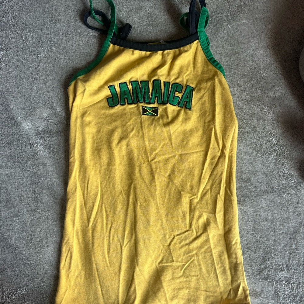 Yellow and Green Jamaica Tank Top